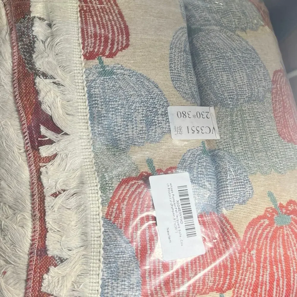 Pumpkin Fall Jacquard Sofa Protector 91” x 150”